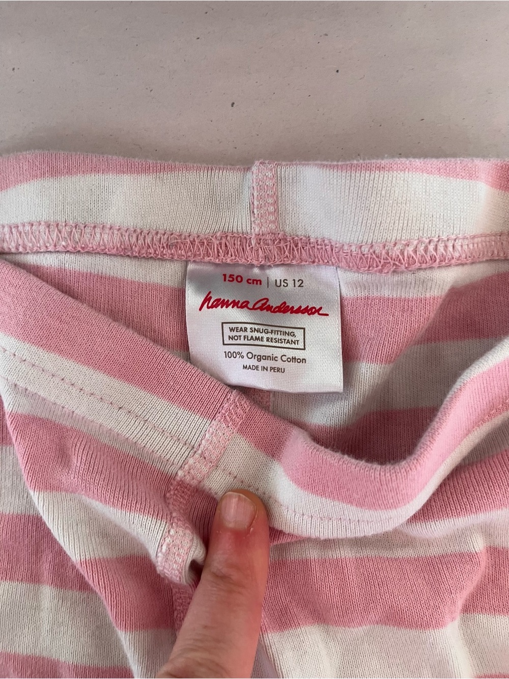 Hanna Andersson Lot of 2 Organic Cotton Striped Pajama Shorts 12 - Picture 3 of 8